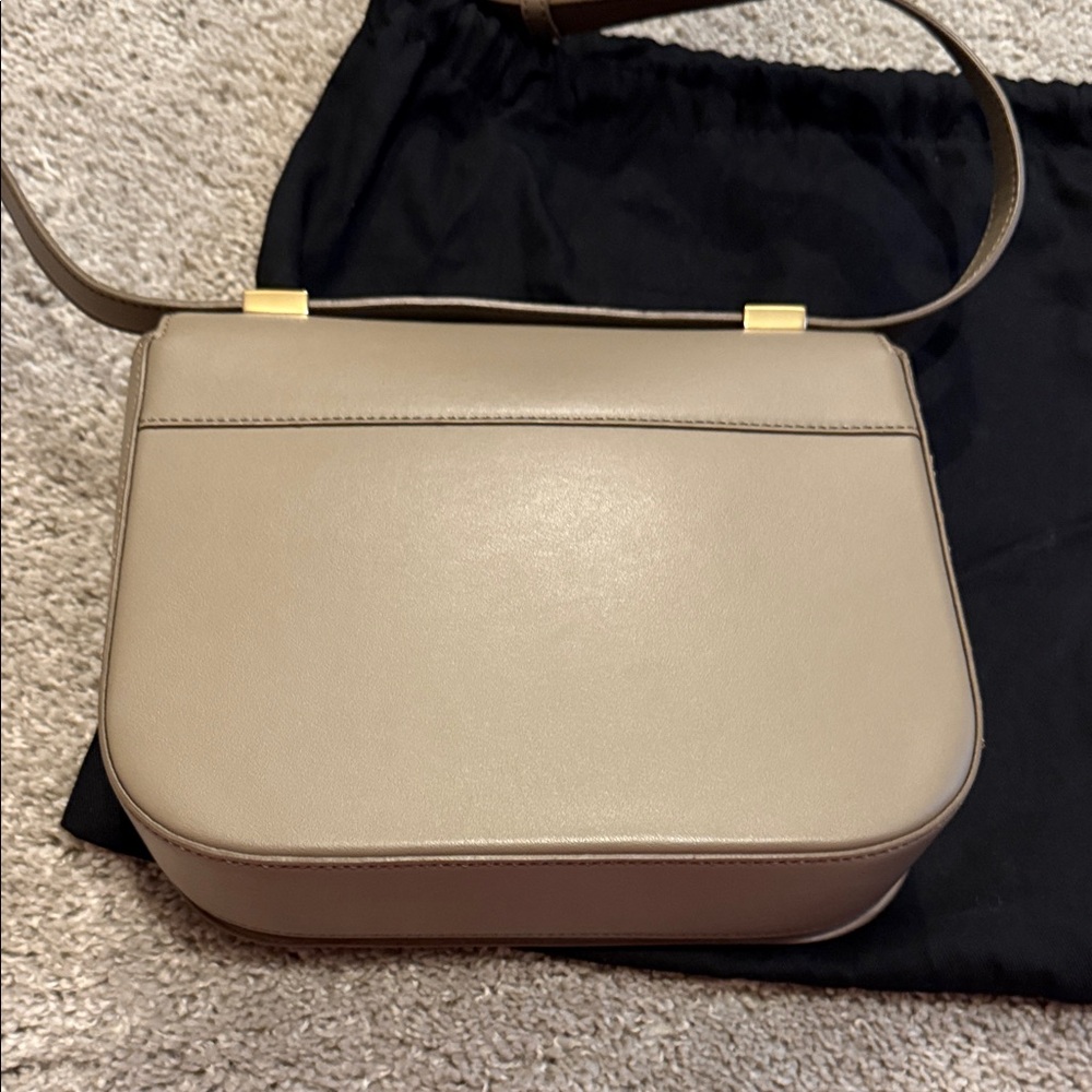 DeMellier Taupe Leather Crossbody with Gold Hardware - Picture 6 of 6